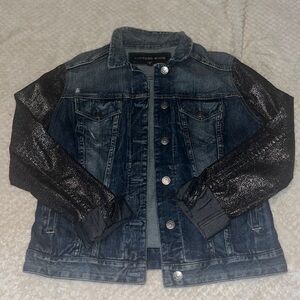 Express Mixed Material Jean Jacket